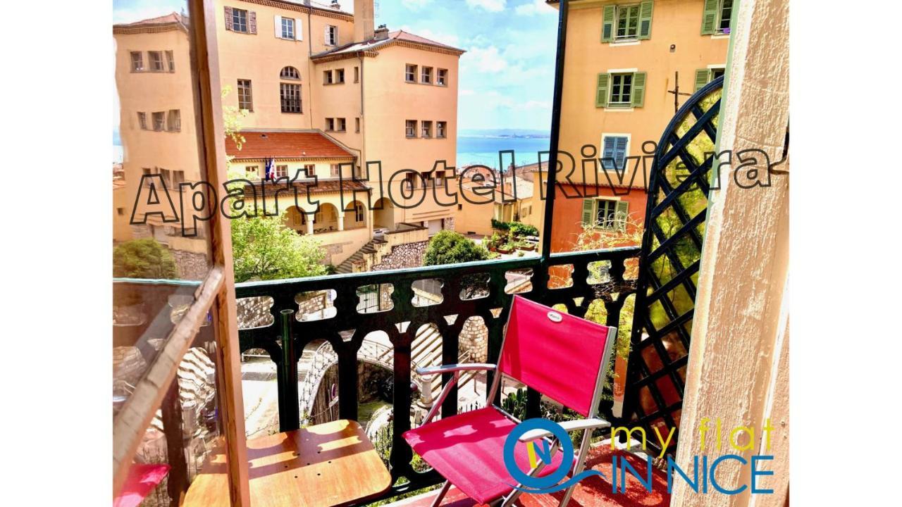 Aparthotel Riviera - Balcon Honore 1 - Old Town - 5 Mn Promenade Des Anglais Et Plage - Charme Absolu - Appartement 2 Pieces Avec Balcon Ac - Vue Mer Et Ville 尼斯 外观 照片